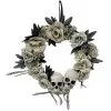 WREATH W SKULL&ROSES 19.5 IN