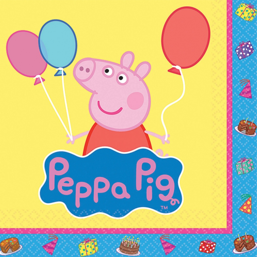 PEPPA PIG BEV NAPKINS 16 PACK 1 PEPPA PIG BEV NAPKINS 16 PACK