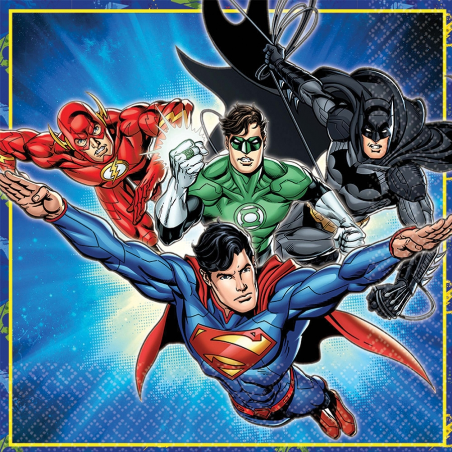 JUSTICE LEAGUE LUNCH NAPKINS 1 JUSTICE LEAGUE LUNCH NAPKINS