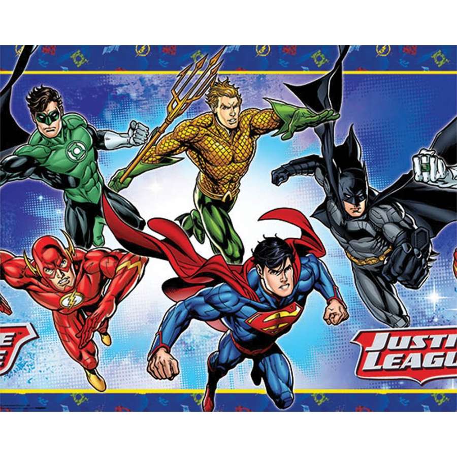 JUSTICE LEAGUE TABLE COVER 1 JUSTICE LEAGUE TABLE COVER