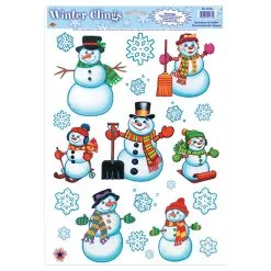 SNOWMAN/SNOWFLAKE CLINGS
