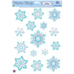 CRYSTAL SNOWFLAKE CLINGS
