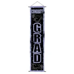 CONGRATS GRAD VELVET DOOR PANE