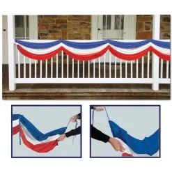 PATRIOTIC FABRIC BUNTING