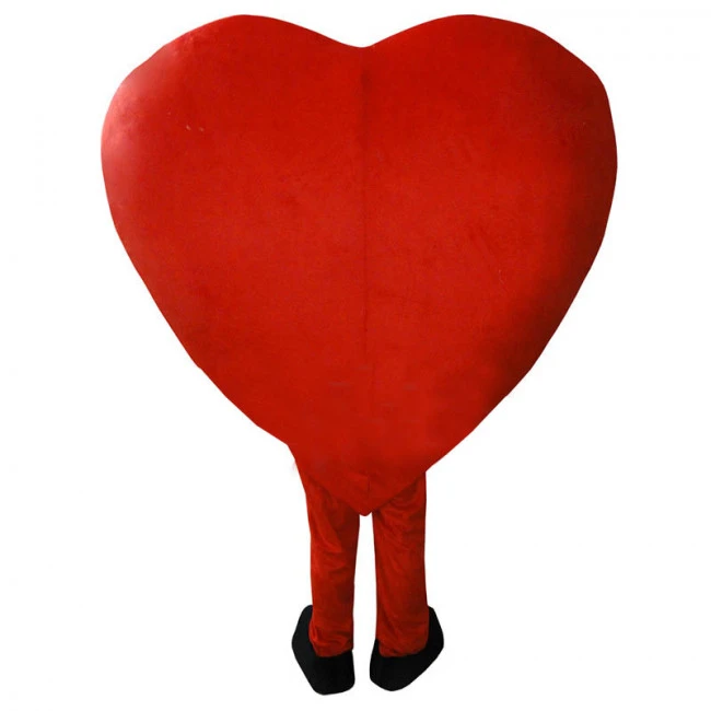 Giant Red Heart Mascot Costume 3 Giant Red Heart Mascot Costume - Image 3