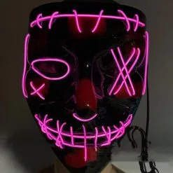 The Purge LED Costume Cosplay Party Mask -Cheap Halloween Decor Store hlw mask purge led 2