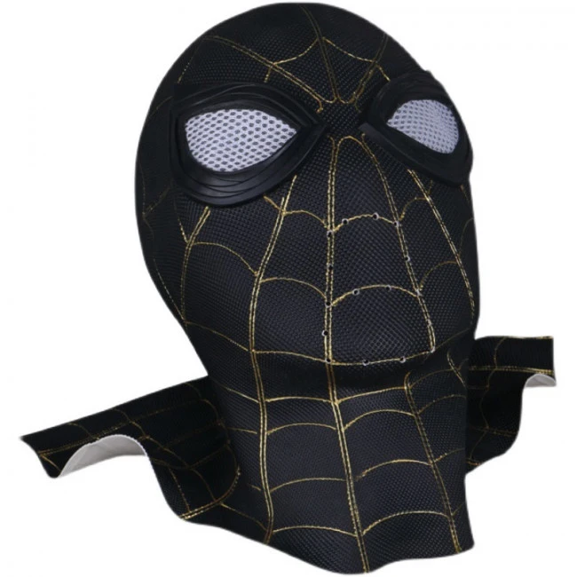 Spider Man No Way Home Black And Gold Inside Out Suit Cosplay Mask 1 Spider Man No Way Home Black And Gold Inside Out Suit Cosplay Mask