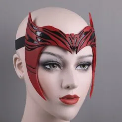 Scarlet Witch Wanda WandaVision Marvel Cosplay Mask -Cheap Halloween Decor Store hlw mask wandaseries 2