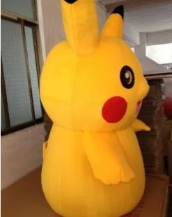 Giant Pikachu Cosplay Halloween Costume -Cheap Halloween Decor Store new pikachu mascot costume fancy dress adult child size 2