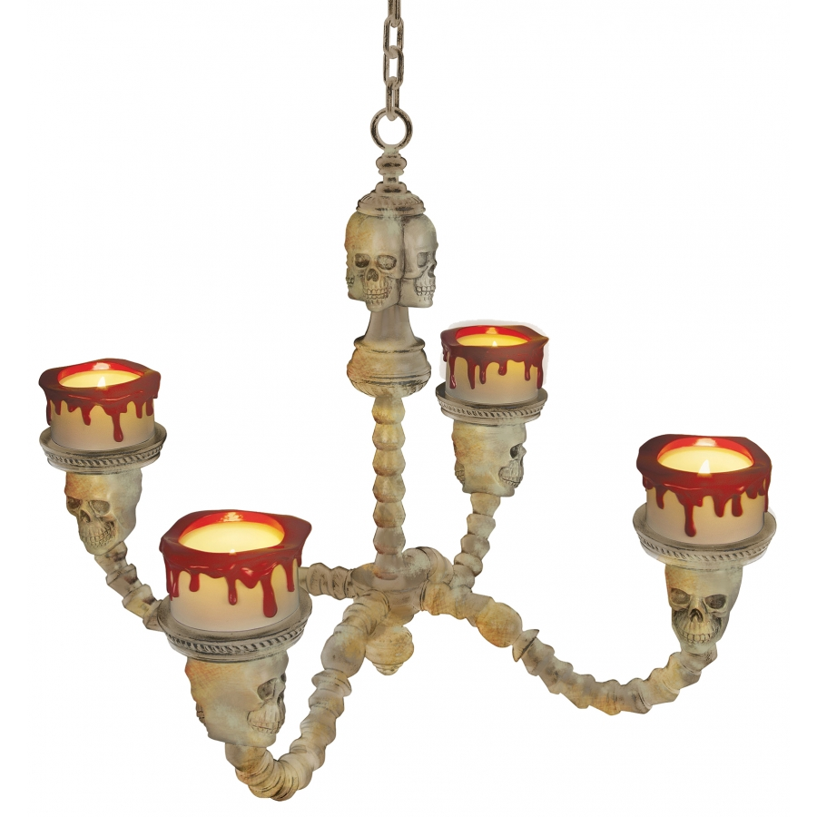 CHANDELIER LIGHTED BONE COLOR 1 CHANDELIER LIGHTED BONE COLOR