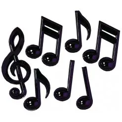 MUSIC NOTES PLASTIC PACK OF 7